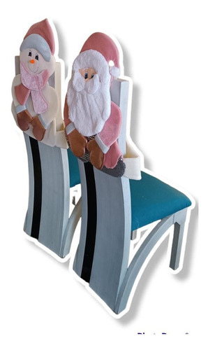 Forro Funda Navideño Espaldar Silla Comedor X (4 Unidades)
