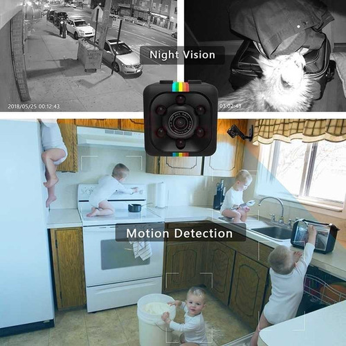 Imagen 2 de 5 de Mini Camara Hd 1080p Black Sq 11 Seguridad