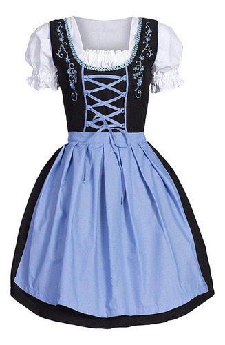 Vestido Q Bowknot Maid Para Mujer, Color Liso En Contraste,