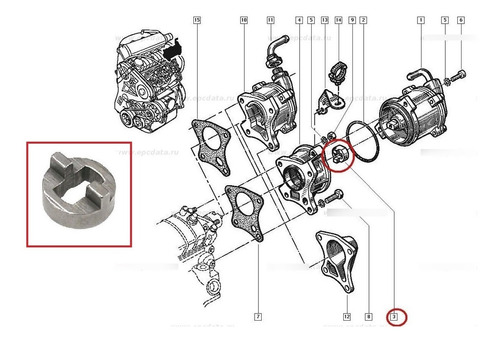 Acople Bomba Vacio Depresora Renault Clio -99 1.9 F8q Diesel