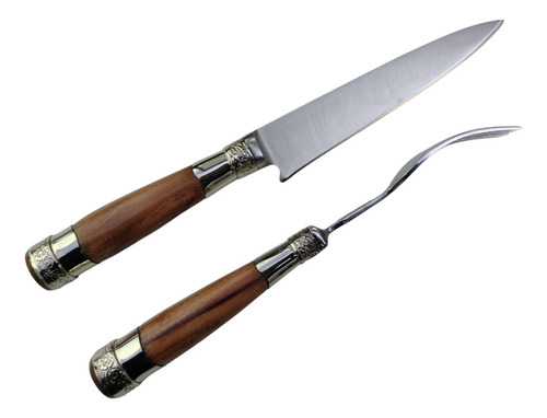 Juego De Picnic Cuchillo Y Tenedor Artesanal Ideal Asado