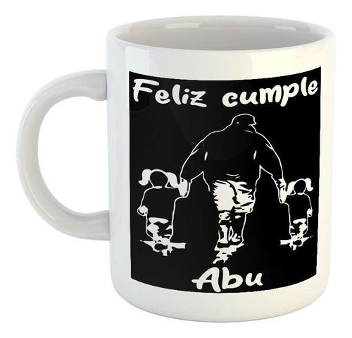 Taza Ceramica Ajedrez Dibujo Azul Peones Caballo