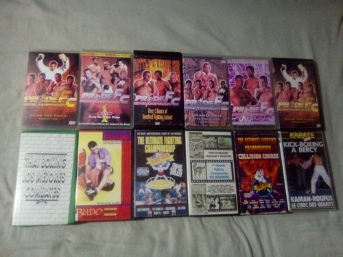 12 Videos Vhs, Ufc, Pridefc, Kickboxing, Muay Thai Y Sambo 