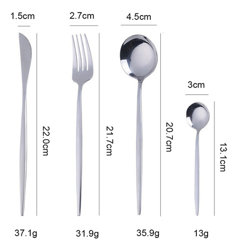 Juego De Cubiertos Para Vajilla, Cuchara, Tenedor, Cuchillo,
