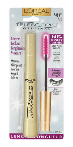 Imagen 4 de 4 de Máscara de pestañas L'Oréal Paris Telescopic Original 0.27 fl oz color black