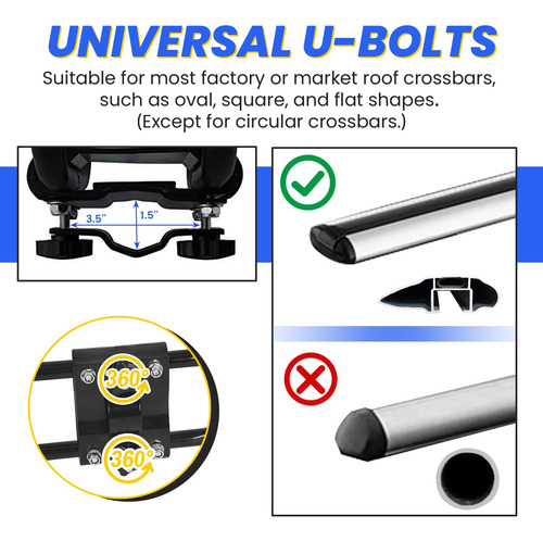 Soporte De Techo Universal Para Kayak Y Canoa 2 Pares