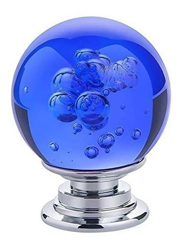 Tiradores Para Muebles Esfera De Cristal 3cm Azul /10u.