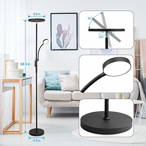 Torchiere Lampara Pie Lectura Ajustable Luz Principal 2000