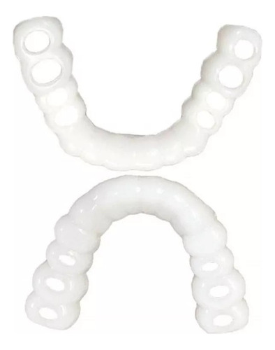 Novo Silicone Superior/inferior Sorriso Dentes Falsos