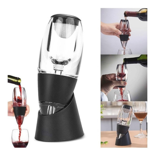 Decantador De Vinho Portátil Com Filtro E Suporte