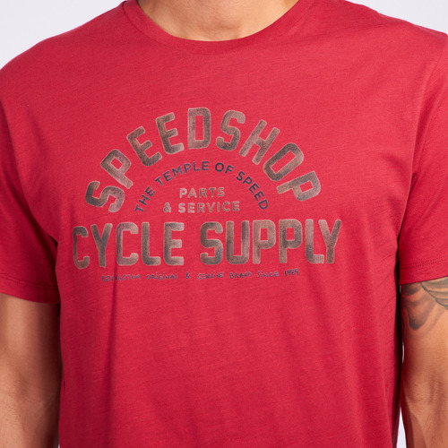 Remera Hombre Kevingston Florida Estampada Classic Rojo