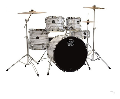 Batería Mapex Prodigy White Wood 10 12 14 + Fierros