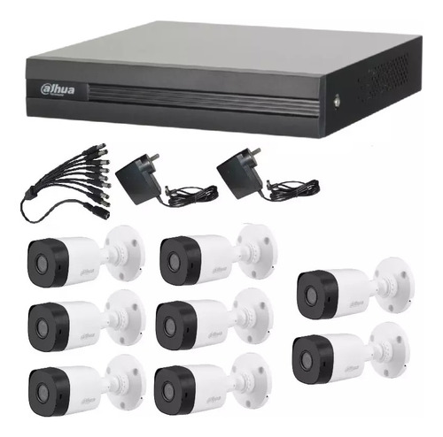 Kit Seguridad Dahua Dvr 8 Canales +8 Camaras 5mpx Bullet Ext