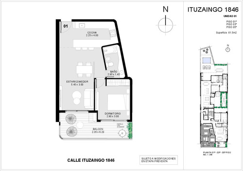 Venta Departamento 1 Dormitorio Rosario Abasto