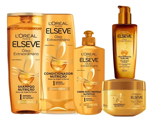 Elseve Kit Elseve Óleo Extraordinário Shampoo+con+masc+pentear+oleo R