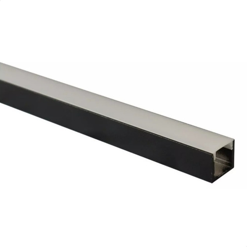 Perfil Alumínio Sobrepor Slim 1 Metro - Para Fita Led Cor da luz Preto