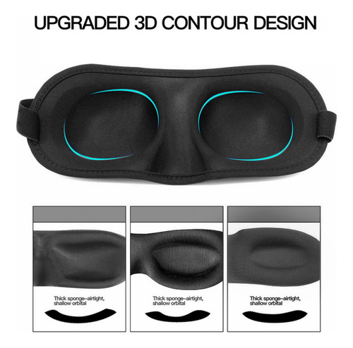 Máscara Para Dormir En 3d Que Cubre Los Ojos, Descansa Y Due