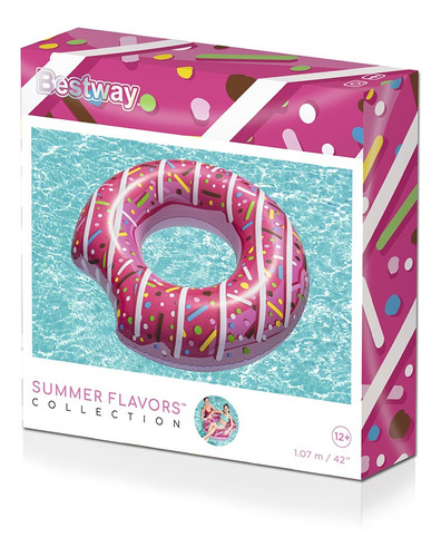 Imagen 3 de 9 de Colchoneta Inflable Salvavida Pileta Dona Bestway 107cm