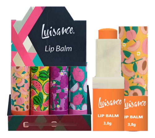 24 Lip Balm Frutas Luisance L3132 Atacado