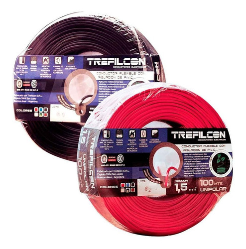 Cable Unipolar 1,5mm Normalizado Trefilcon Rollo X 25mts