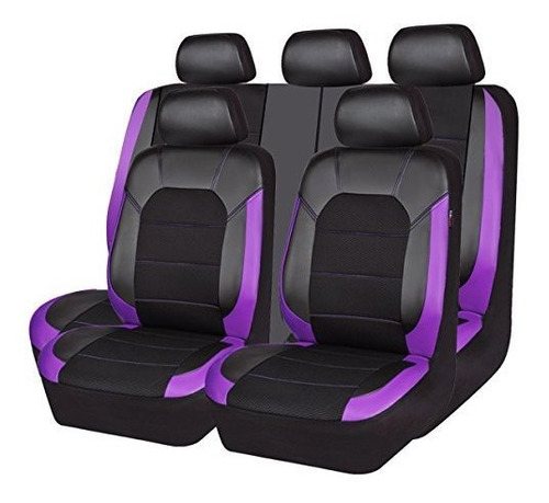 Fundas De Asiento De Automovil Universales De Cuero Y Malla