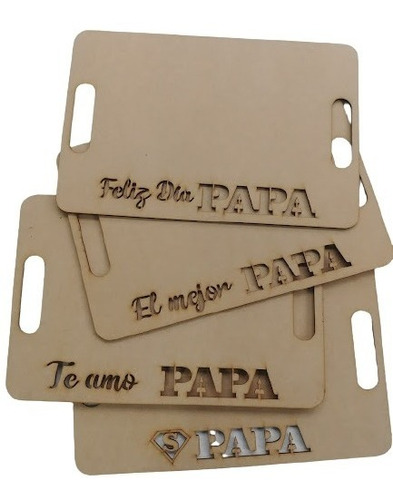 Tabla Para Picadas Fibrofacil Dia Del Padre 30x20cm X20u