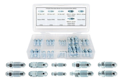 Kit Surtido De 36 Válvulas De Purga De Freno, Reemplazo H940