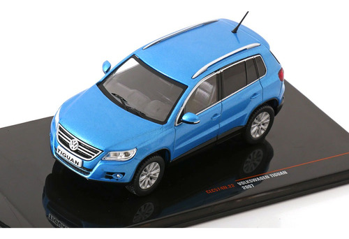 Miniatura Carro Volkswagen Tiguan L 2007 Azul 1:43 Ixo Azul