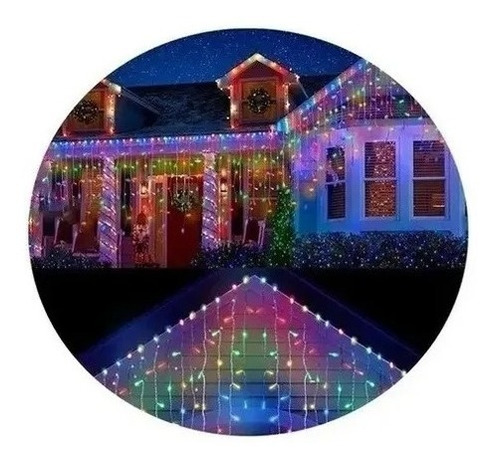 Juego Luces Navidad Cascada 1000 Led 21 Mts Blanco Calido