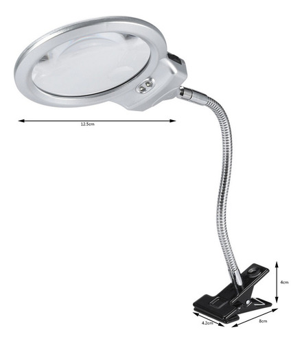 Lente Grande De Mesa Lámpara De Escritorio Con Lupa Iluminad