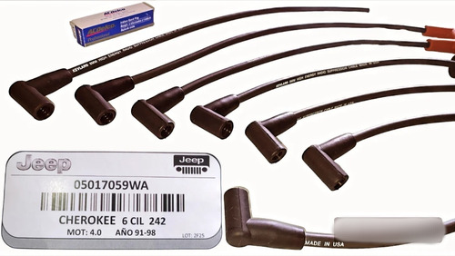 Cables De Bujias Jeep Cherokee 6 Cil 4.0 242 Con Garantia