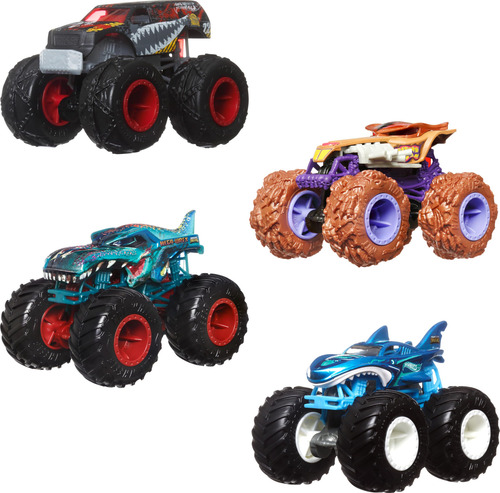Set Toy Monster Trucks Hot Wheels Fang Frenzy 1:64 Paquete D
