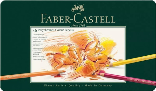 Lapices Faber Castell Polychromos X36 Lata Verde