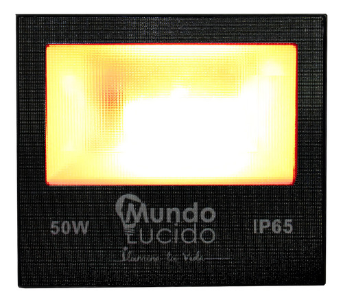 Reflector Led Inalámbrico Mundo Lucido Nwrf50rgb 50w Con Luz Var2 Y Carcasa Negra 85v-265vac