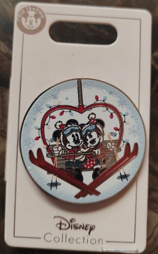 Pin Navideño Disney Store Mickey & Minnie