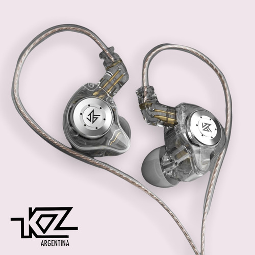 Imagen 4 de 7 de Auriculares In Ear Kz Edx Pro Cable 5n Ofc Sin Microfono