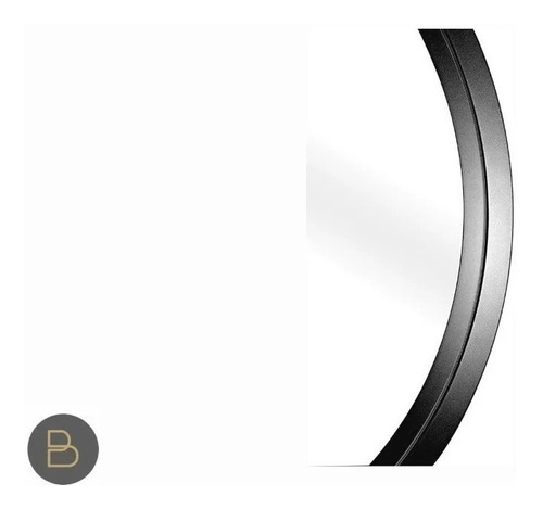 Espelho Redondo Com Moldura Laca Metal 120cm Luxo