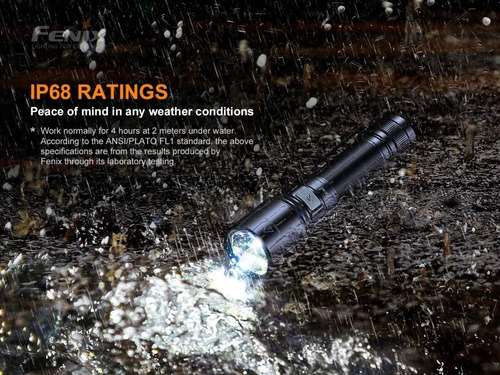 Imagen 4 de 7 de Linterna Led Fenix C6 V2.0 Usb 900 Lumens + Bateria Arb L18 2600mah Sumergible