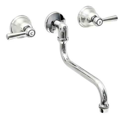 Griferia Cocina Aqualaf 2005 Itati Lever Pared Embutir P