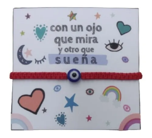 Pulsera Tobillera Ojo Turco Macramé Con Frases