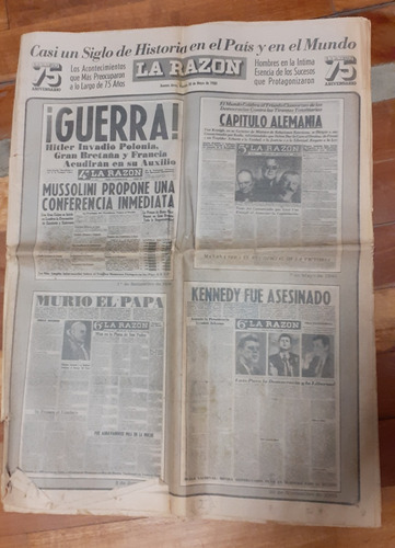 Diario La Razon 75 Aniversario 30 5 1980