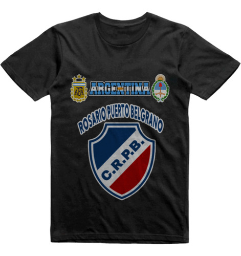 Remera Infantil Negra Rosario Puerto Belgrano