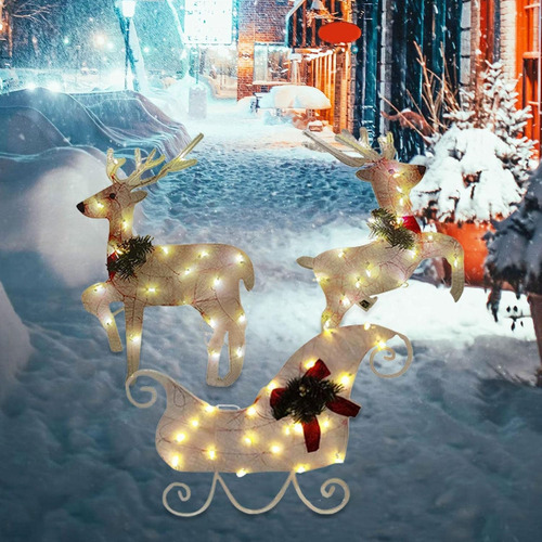 3 Luces Navideñas De Muñeco De Nieve For Jardín