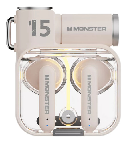 Auriculares Gamers Monster Airmars Xkt15 Led Color Beige Beige