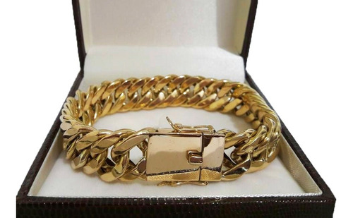 Pulseira Elos Duplos 40 Gramas 14mm Ouro 18k