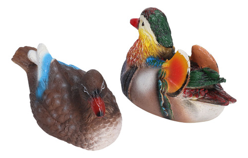 Patos Mandarines Flotantes Oscuros Para Decoración De Estanq