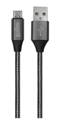 Cable Usb Micro Usb De 1m De 2.1a Con Malla D Metal Nscamemi