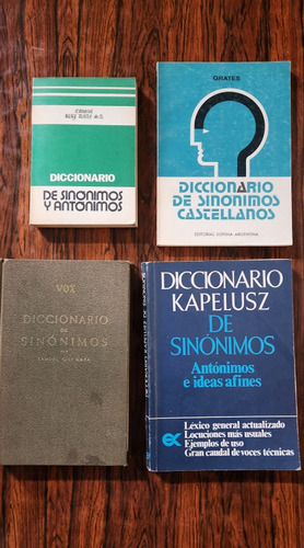 Lote De Diccionarios De Sinonimos - 296 -