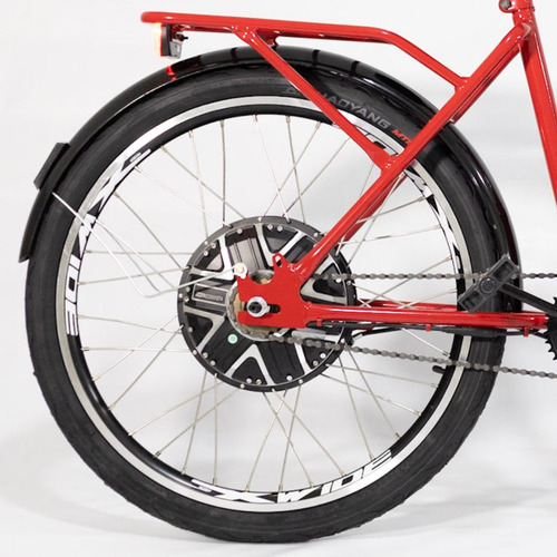 Bicicleta Elétrica 48v 13ah Confort Vermelho Com Cestinha