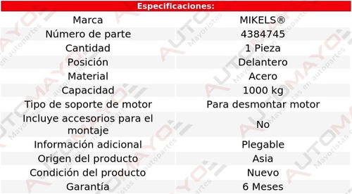 Soporte Motor 1000 Kg Mikel's